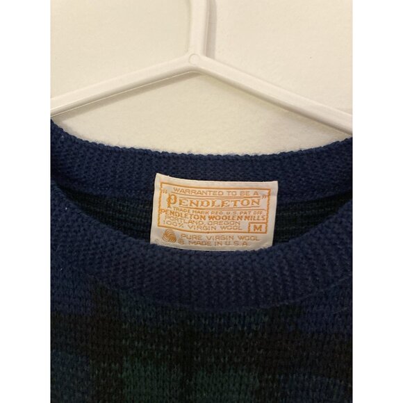Pendleton Women’s 100% Wool Plaid Blackwatch Sweater Vest Size M - Picture 2 of 5